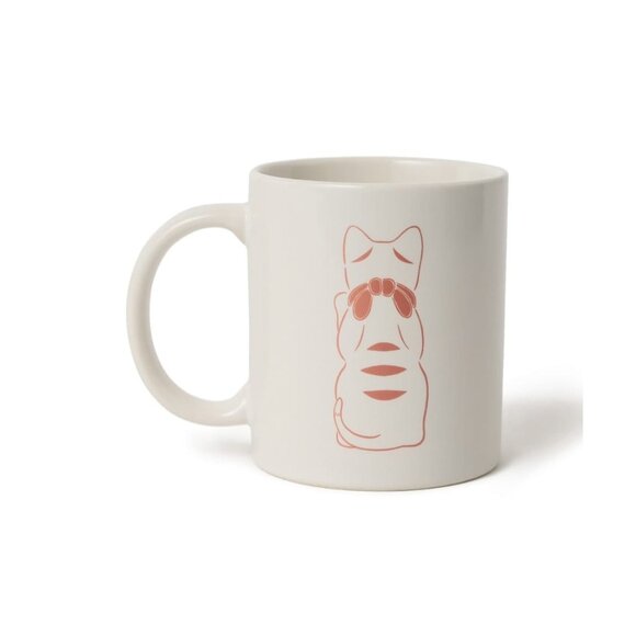 BEAMS Japan x Chugai Toen Maneki Neko Mug - Orange Lucky Cat - Picture 6 of 6